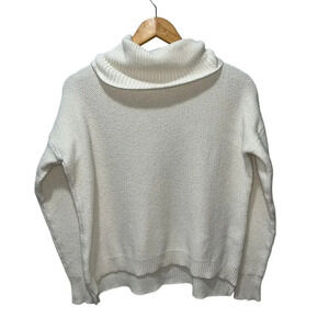 Madewell Women's Turtleneck Sweater Off White Size Small Textured Knit